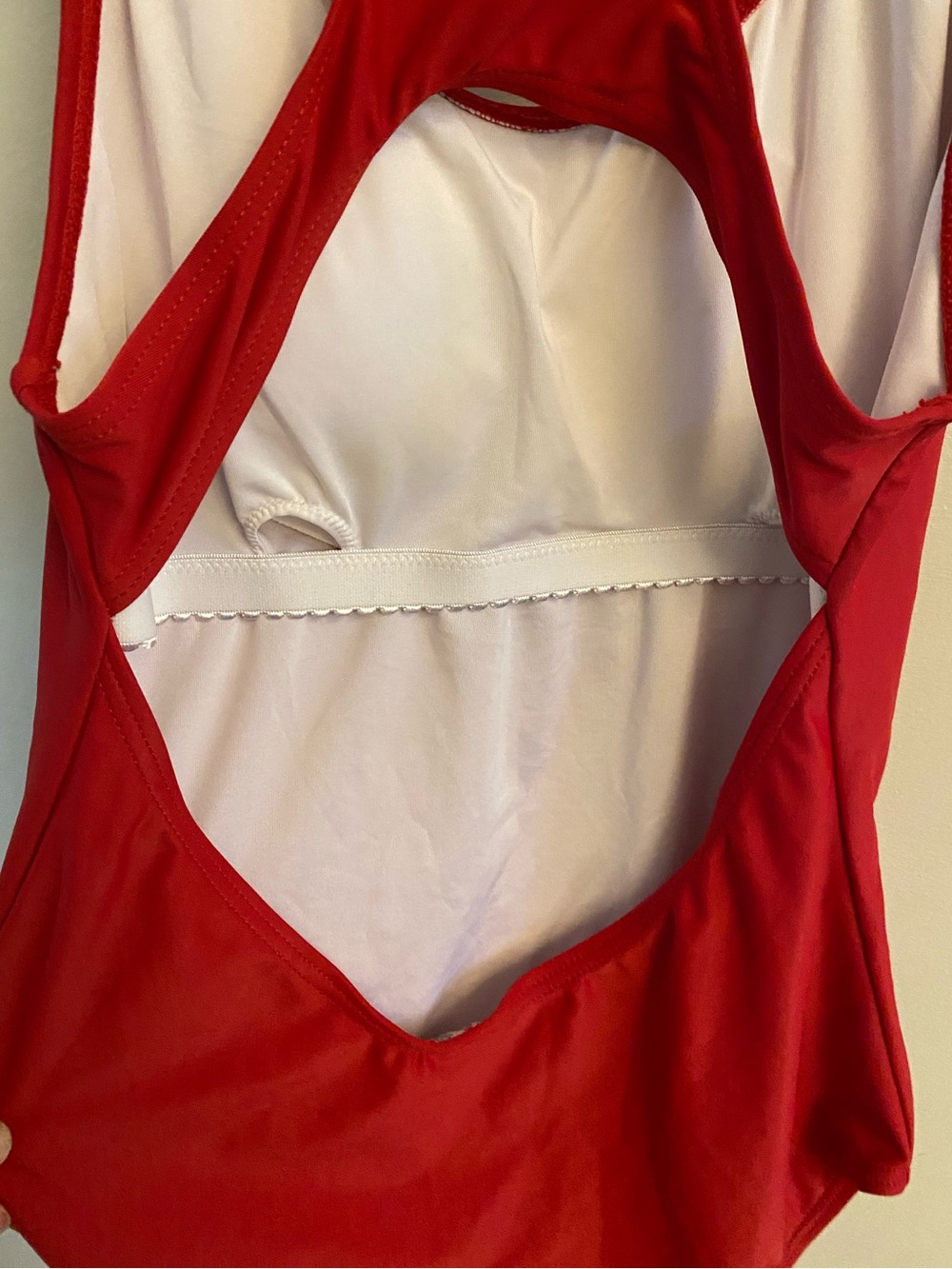 Red One-Piece Racerback Swimsuit - Picture 7 of 8